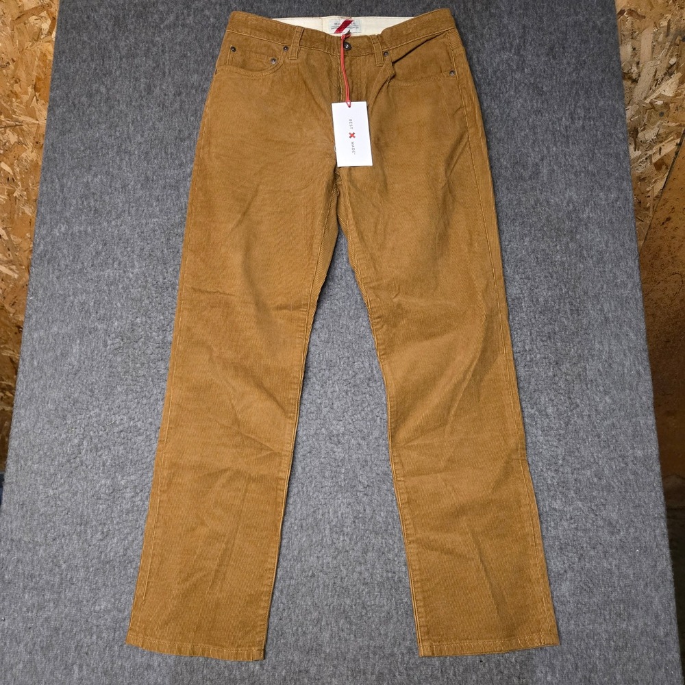 Best Made Co 5-Pocket Corduroy Pants Men 30x30 Brown Straight Leg Workwear NWT